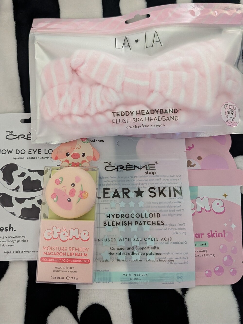 The Creme Shop Selfcare Bundle Spa Headband Blemish Patches Lip Balm Sheet Mask